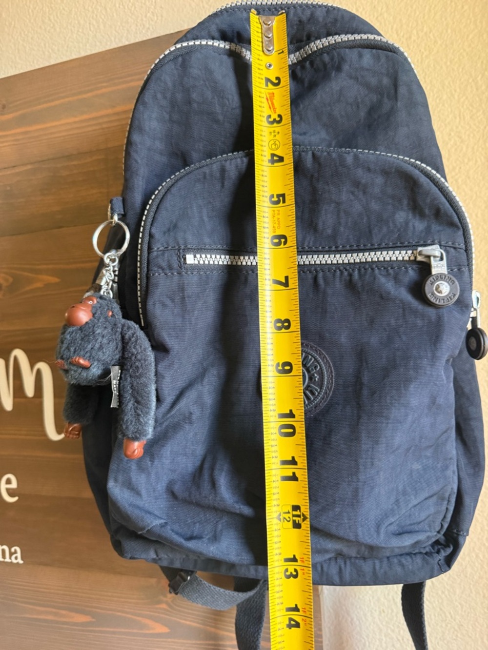 Kipling Navy Backpack - Picture 6 of 13